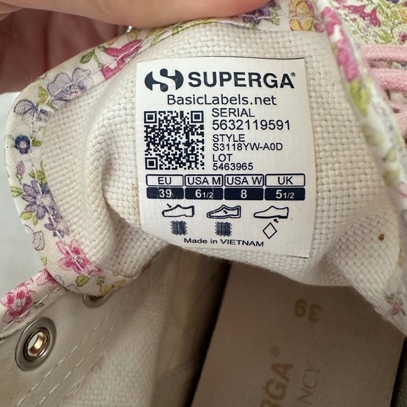 Superga X Loveshackfancy Floral High Top Sneakers - Picture 8 of 9